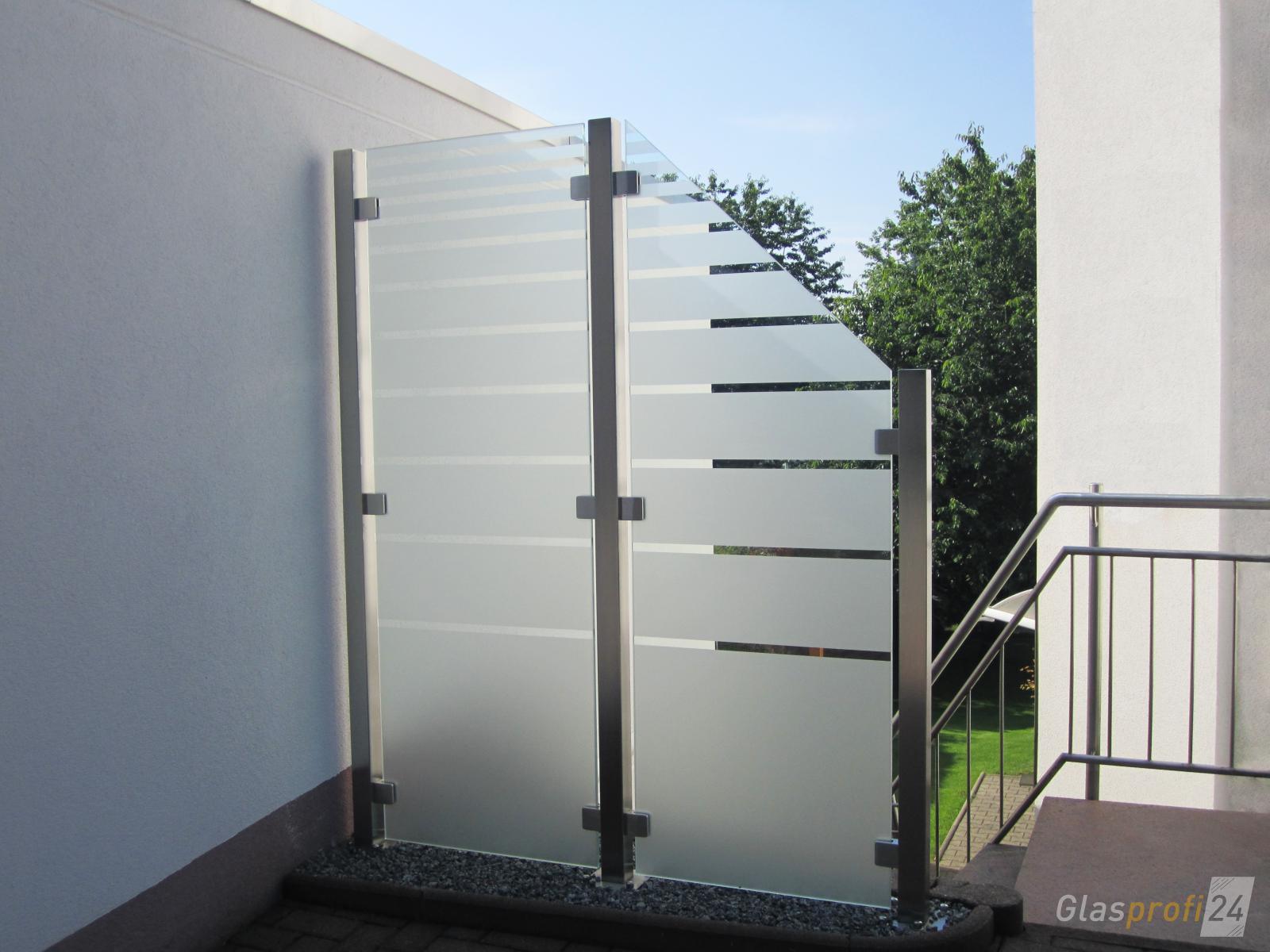 Sichtschutz aus Glas für den Garten GLASPROFI24