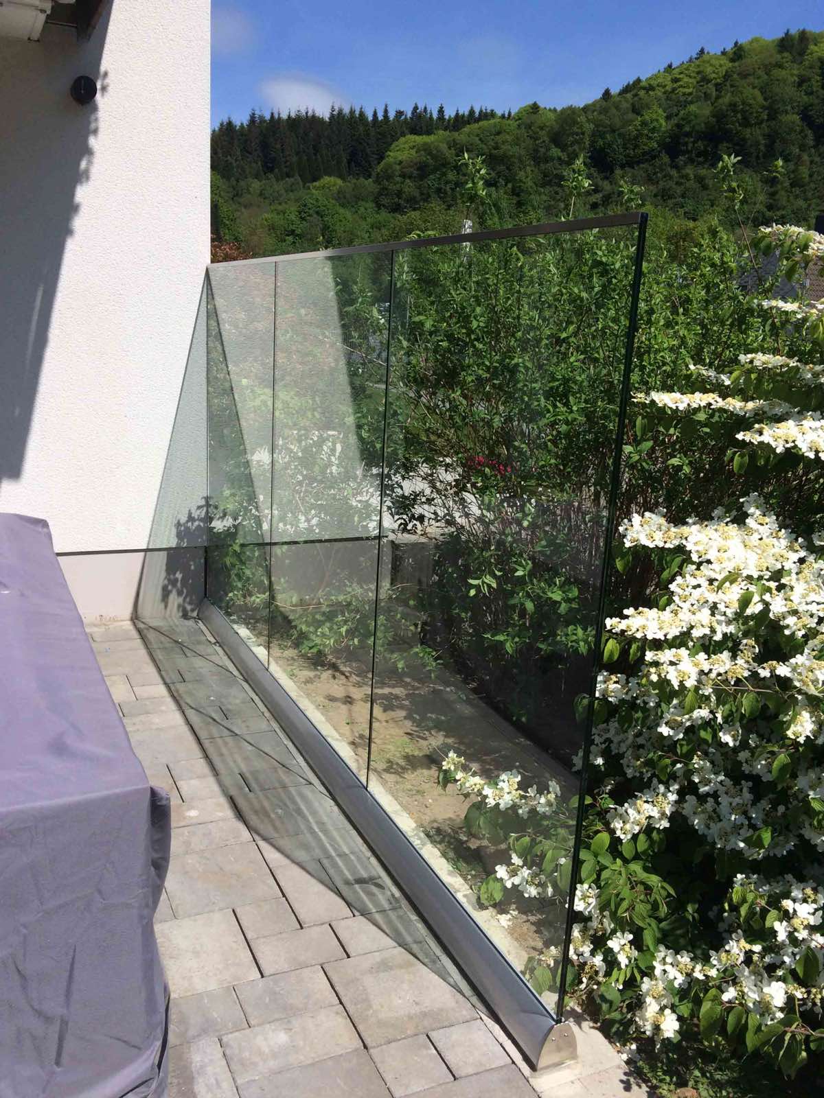 Glaszaun für Garten und Terrasse GLASPROFI24