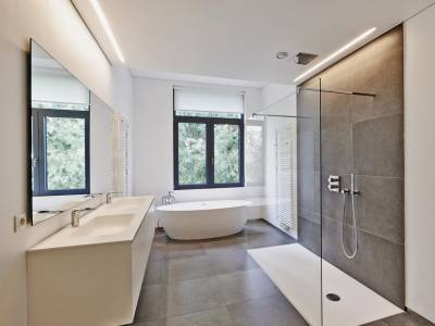 Walk-In-Dusche aus Glas