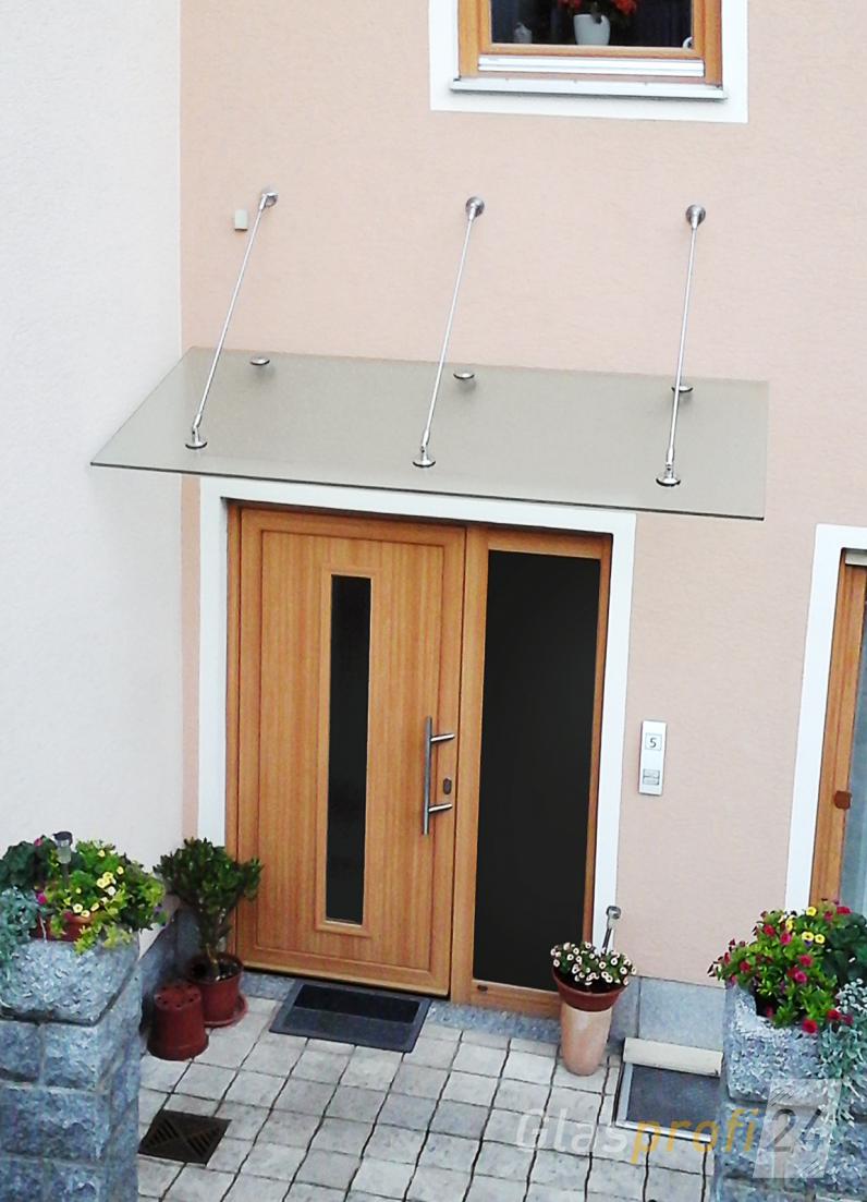 V2A Edelstahl Vordach Überdachung Haustür Glasvordach Glashalter