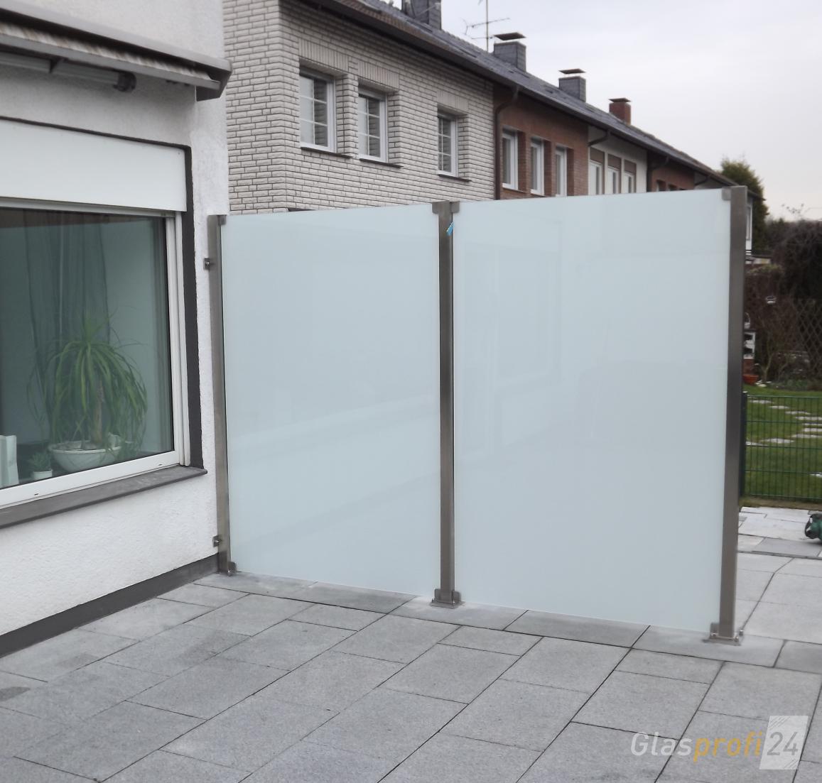 Glaszaun für Wind und Sichtschutz GLASPROFI24