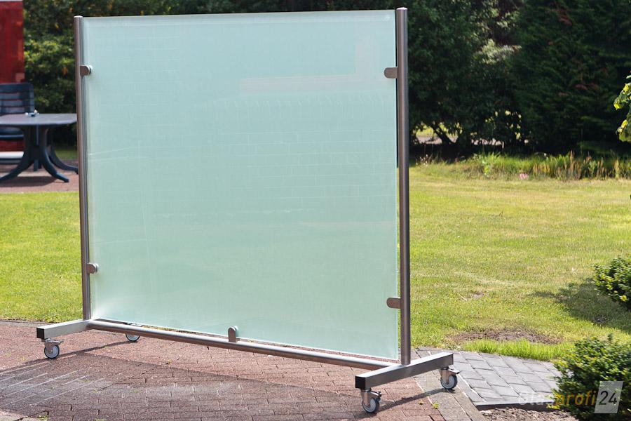 Glas Windschutz auf Rollen GLASPROFI24