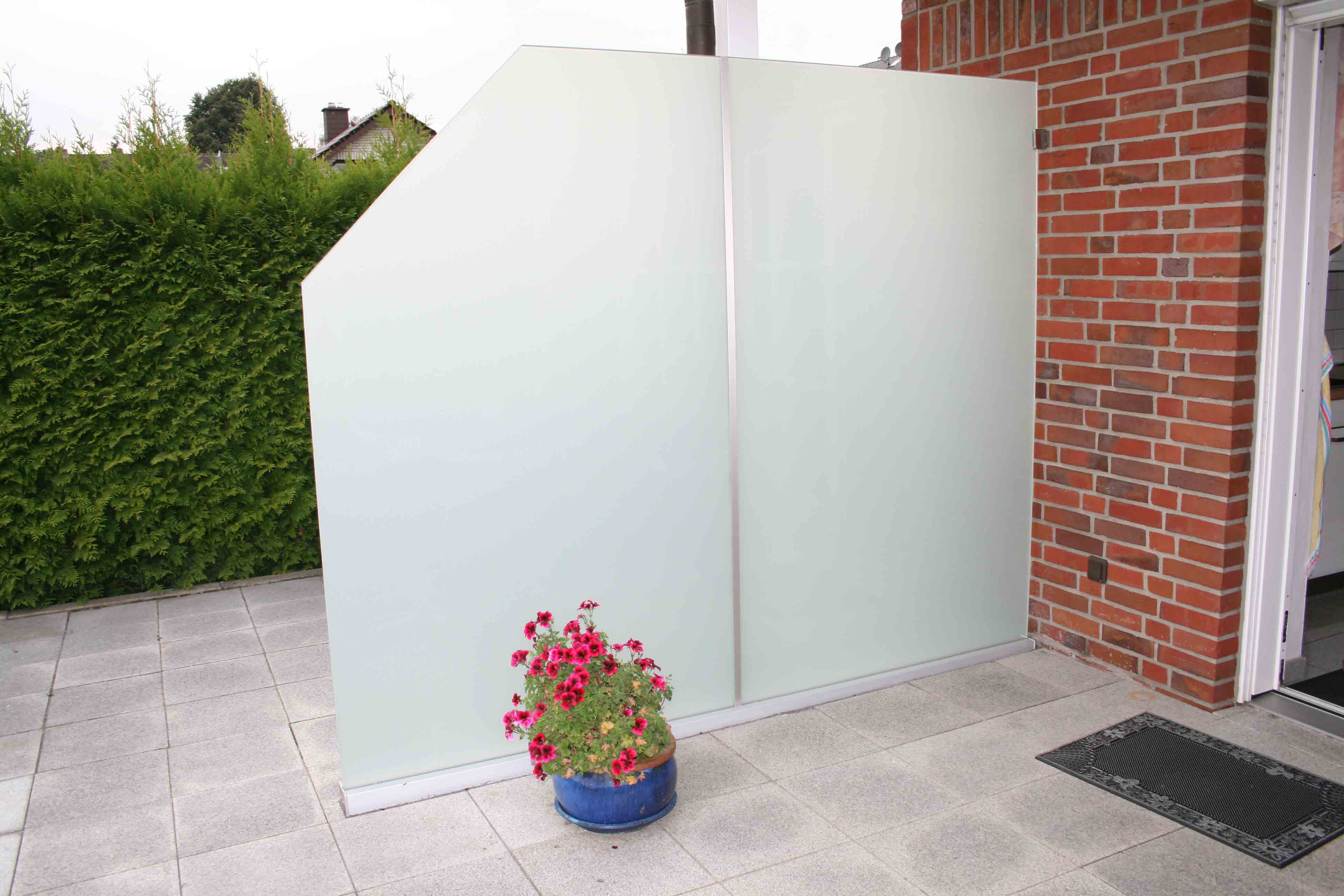 Glaszaun für Garten und Terrasse GLASPROFI24