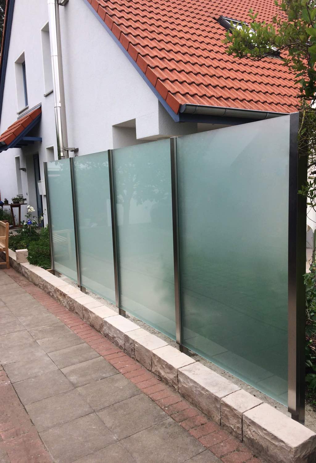 Glaszaun für Garten und Terrasse GLASPROFI24