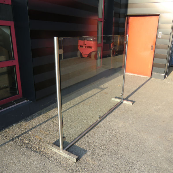 Glas Windschutz auf Rollen GLASPROFI24