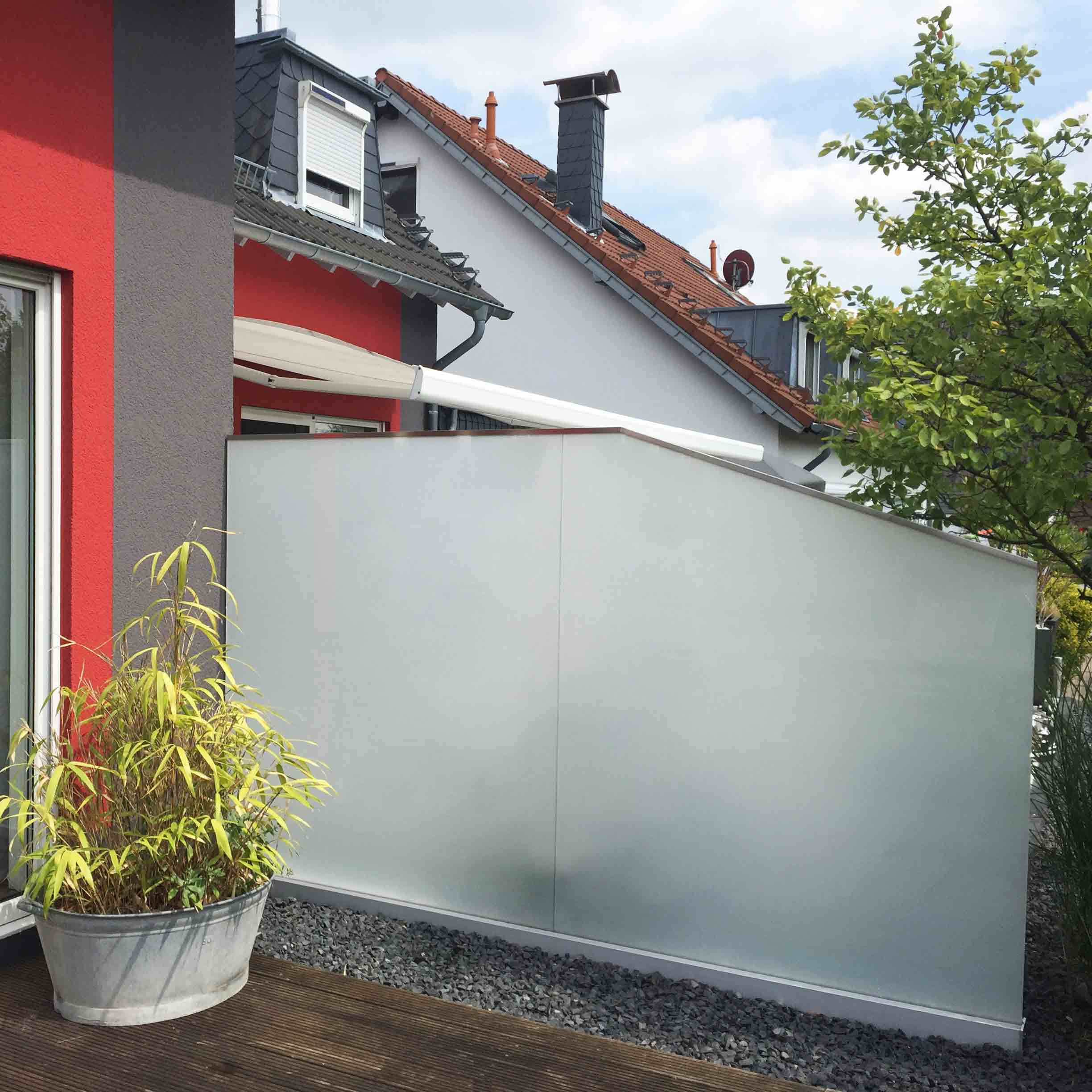 Glaszaun für Garten und Terrasse GLASPROFI24