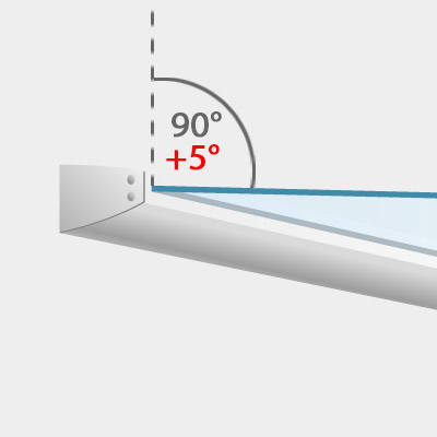 Dachneigung von ca. 5°