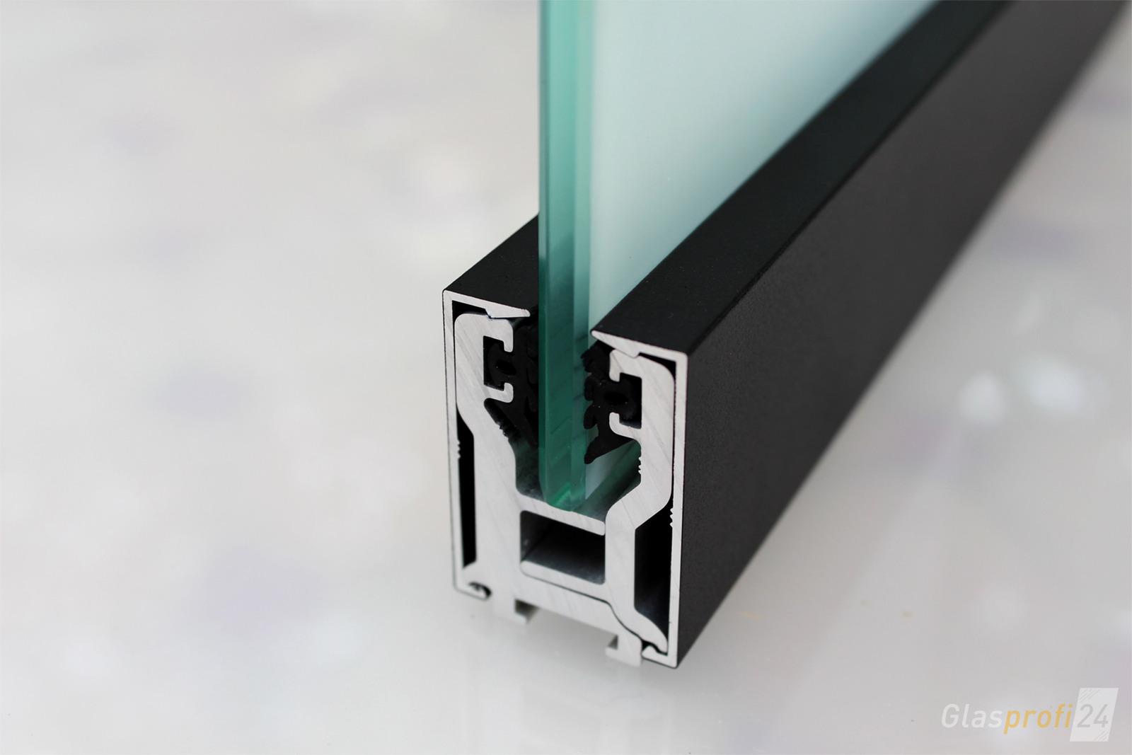 Glastrennwand mit klassicher Tür GLASPROFI24