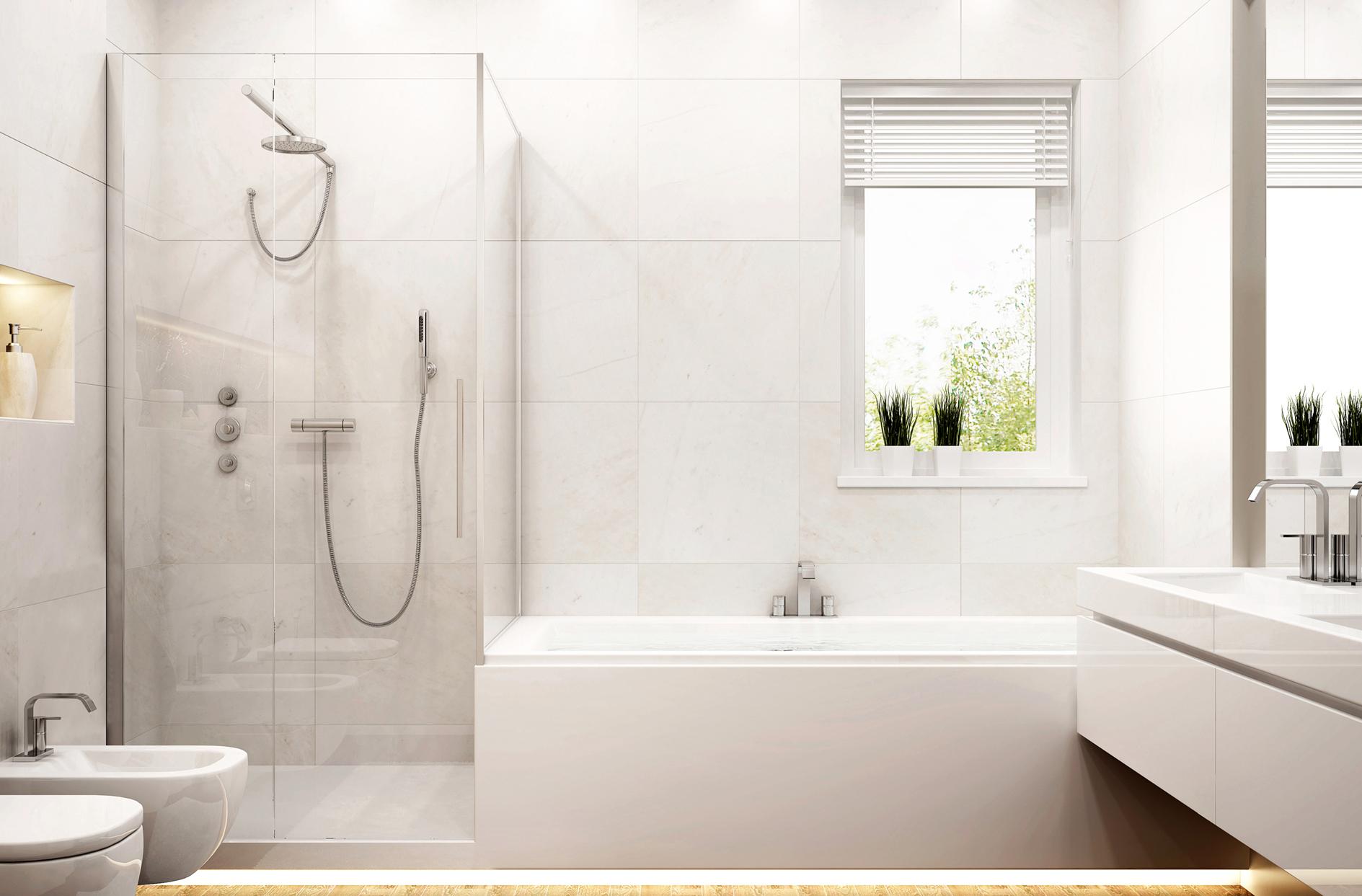 Dusche an Badewanne - Glasdusche