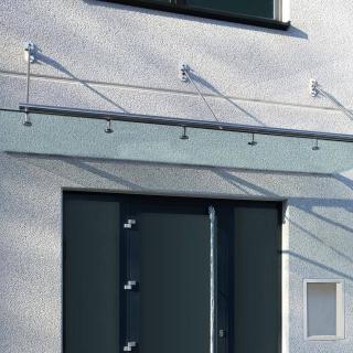 Überdachung Tür Tubo Mit Drei Halterungen An Graür Fassade