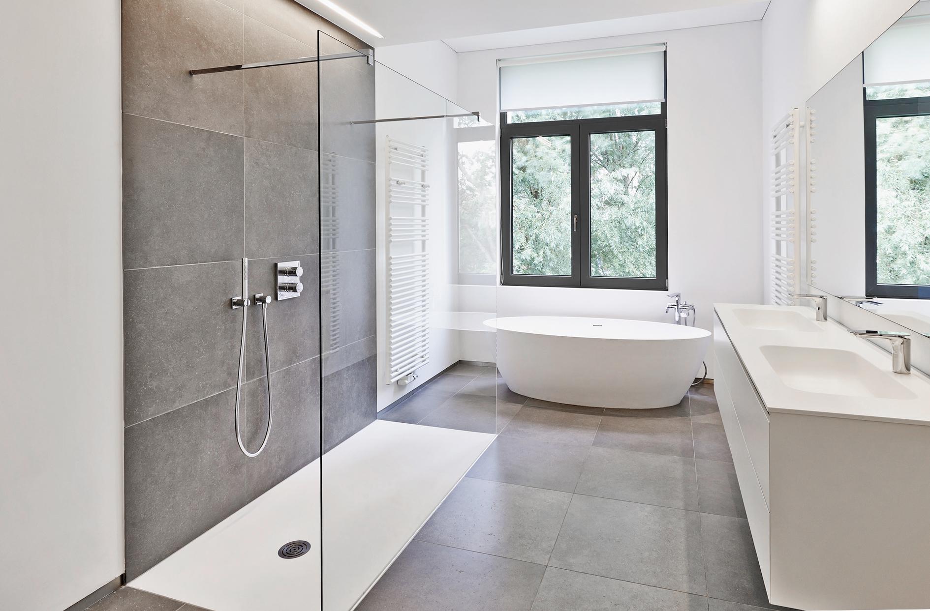 Walk-In-Dusche aus Glas