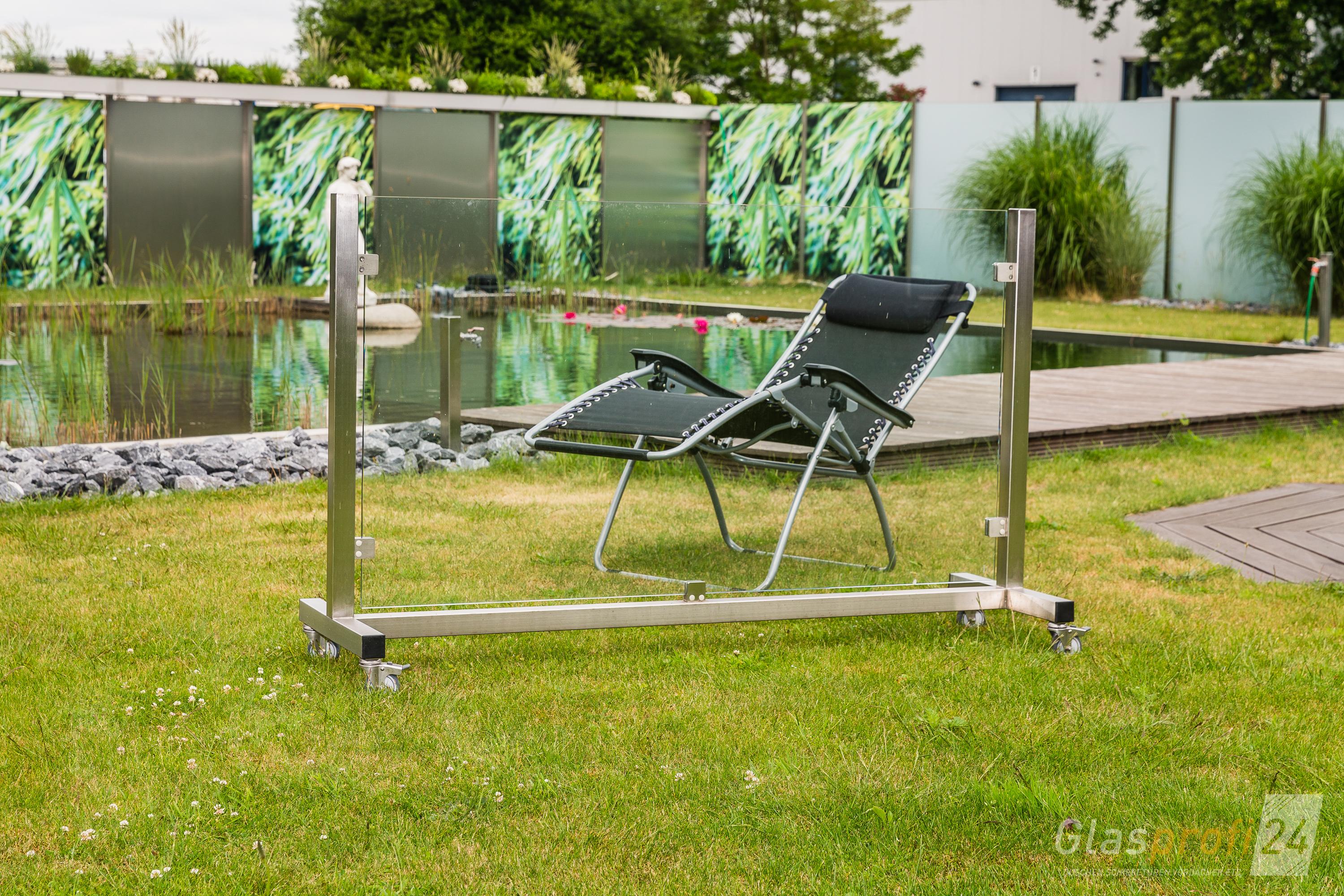 Glas Windschutz Auf Rollen Glasprofi24