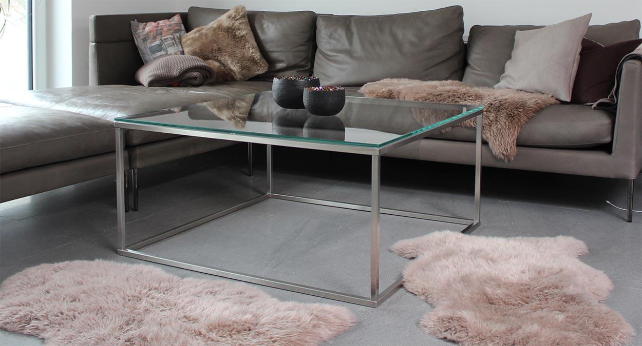 Glas Couchtisch