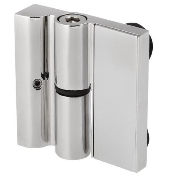 Beschlagserie Angular 90 Grad linear mit Abdeckplatte und Glas-Wand-Scharnier