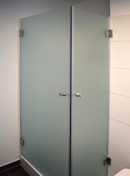 Eckdusche Milchglas Eckeinstieg
