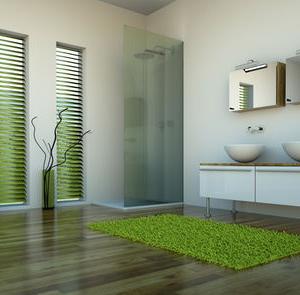 Walk-In Dusche getöntes Glas
