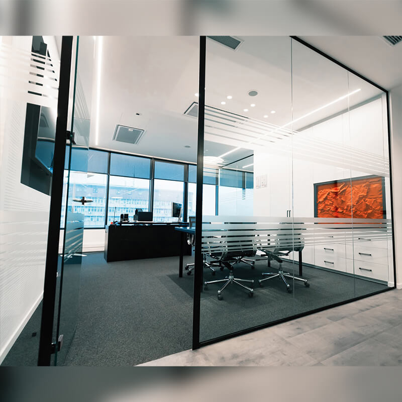 Trennwand im Industrielook