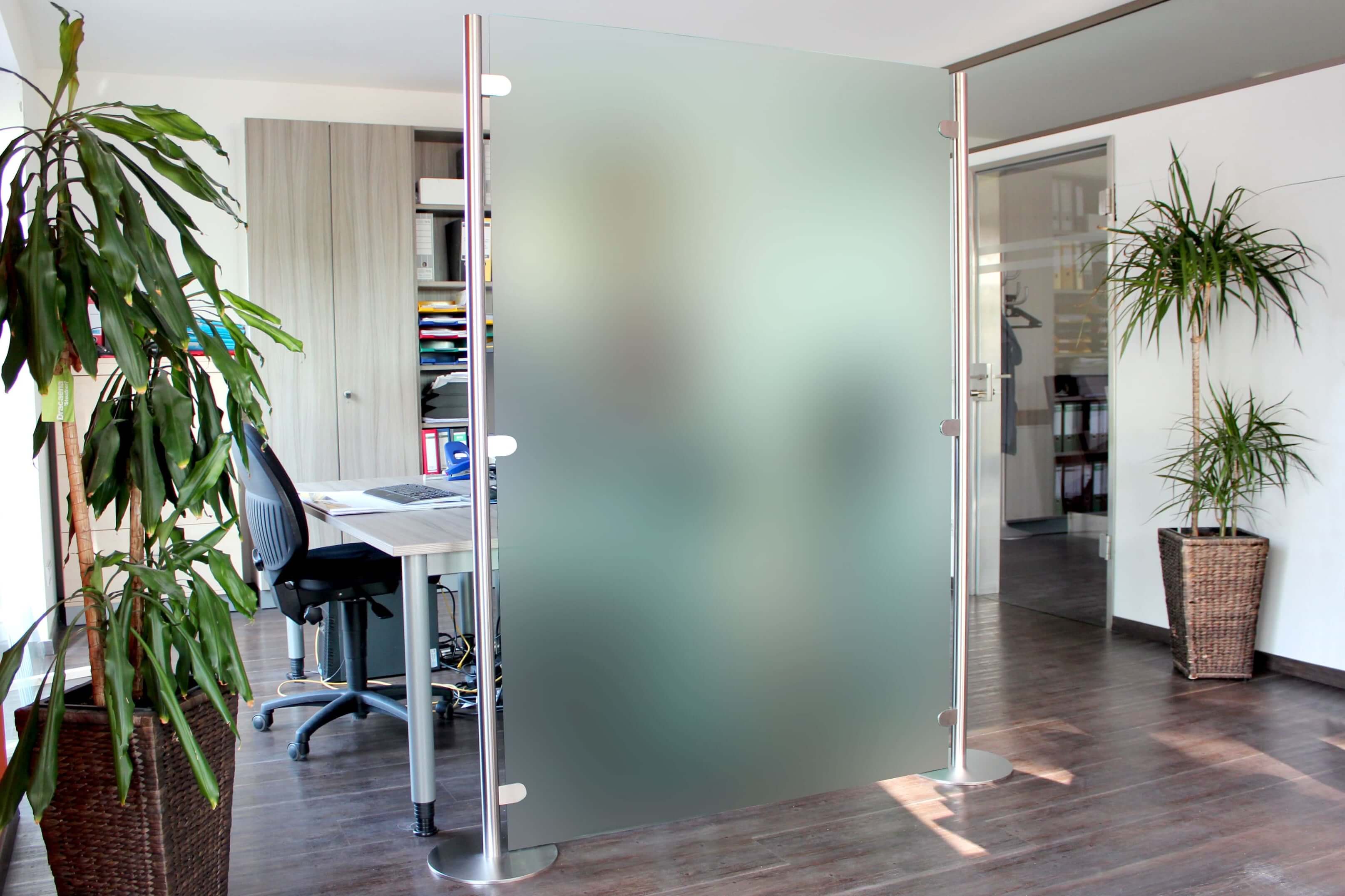 Glastrennwand Mit Softclose Schiebetur Glasprofi24