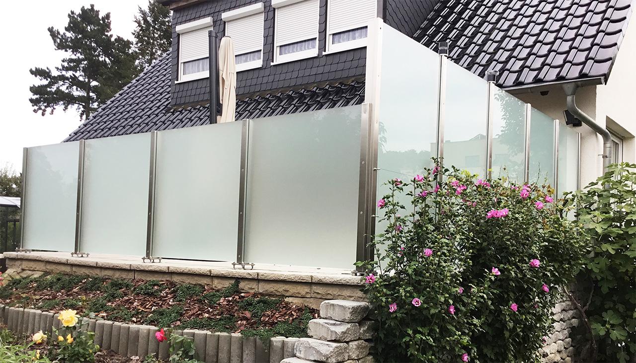 Glaszaun für Garten, Terrasse und Balkon