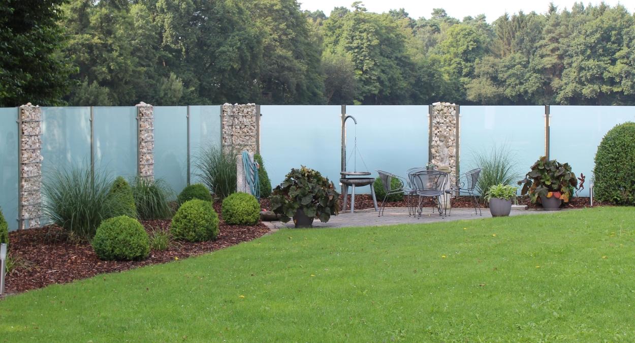Glaszaun für Garten, Terrasse und Balkon GLASPROFI24