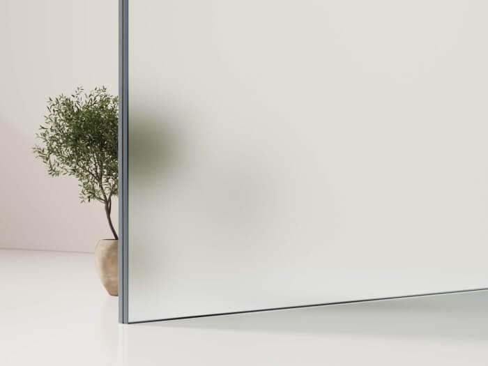 Satiniertes Weißglas