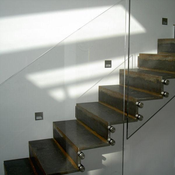 Glasgeländer Treppe mit 17,52 mm VSG