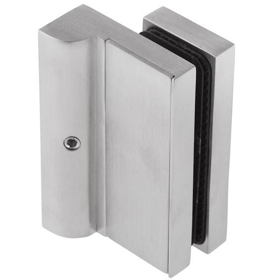 Edelstahl Winkelverbinder Wand Glas 90 Grad mit Abdeckplatte für Beschlagserie Angular
