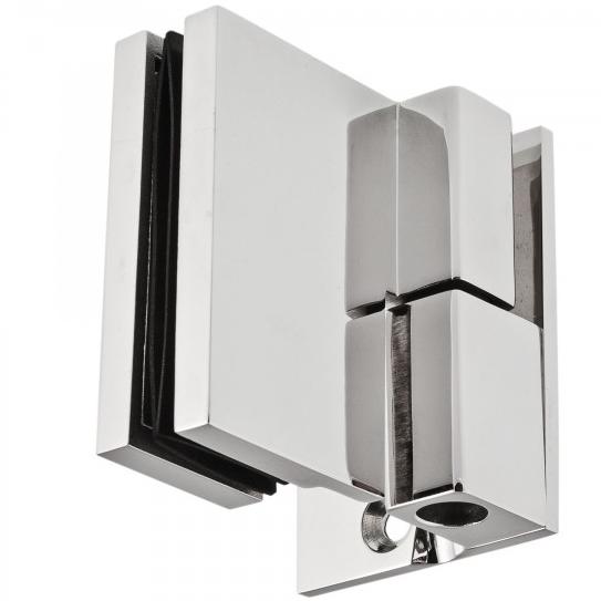 Wand-Glas Scharnier 90 Grad mit Hebe-Senk-Funktion und Abdeckplatte Serie Netto