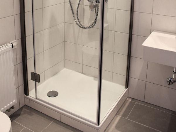 Eckdusche im Hotel Wiebracht