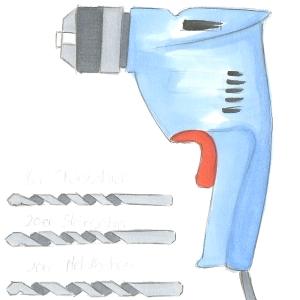 Bohrmaschine mit 14er, 16er oder 20er Bohrer
